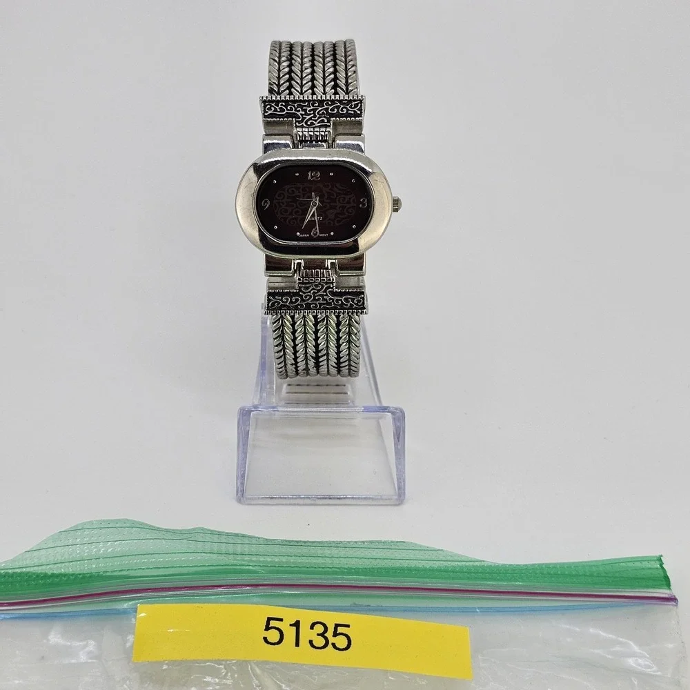 Cuff Women's Watch 34MM Brown Dial Two Tone Bracelet 6
